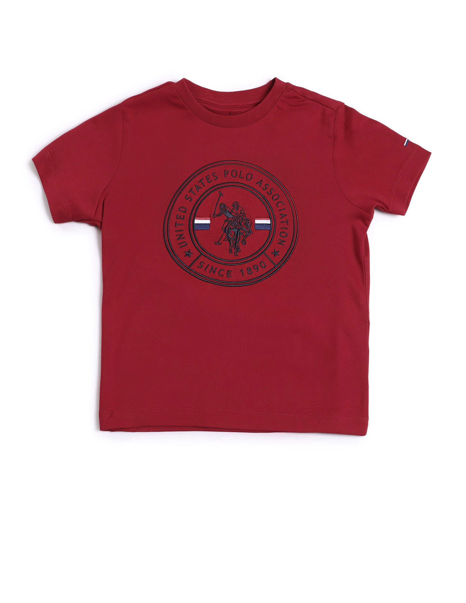 U.S. Polo Assn. Kids Boys Brand Printed Regular Fit T-Shirt