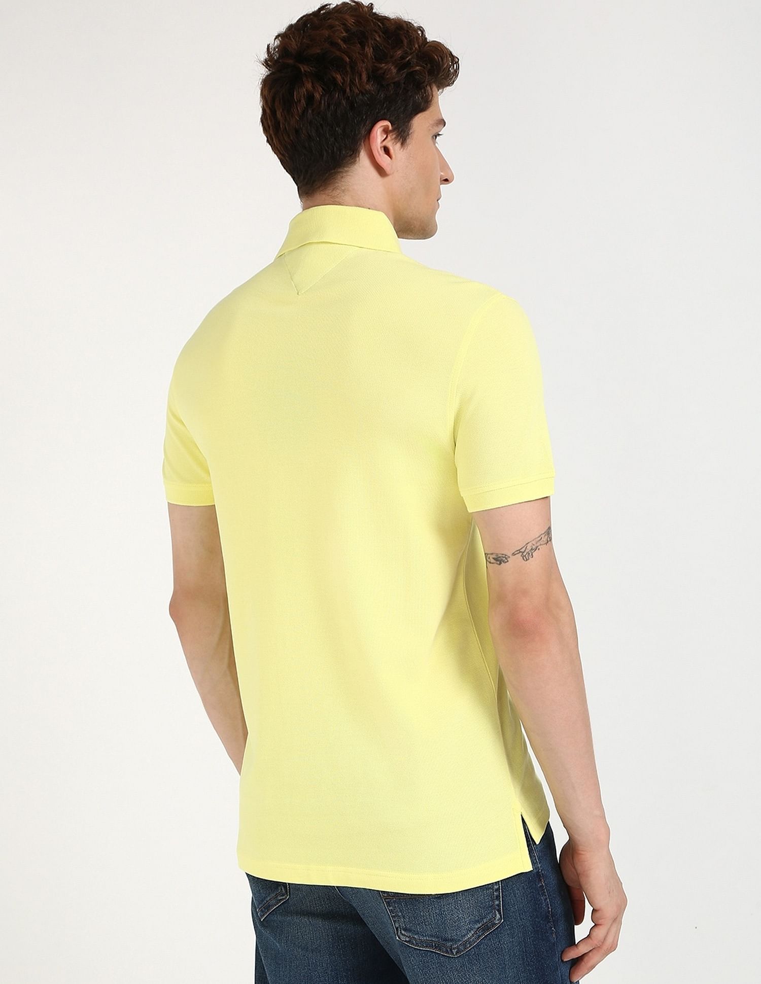 Tommy Hilfiger Solid Slim-Fit Cotton Polo Shirt