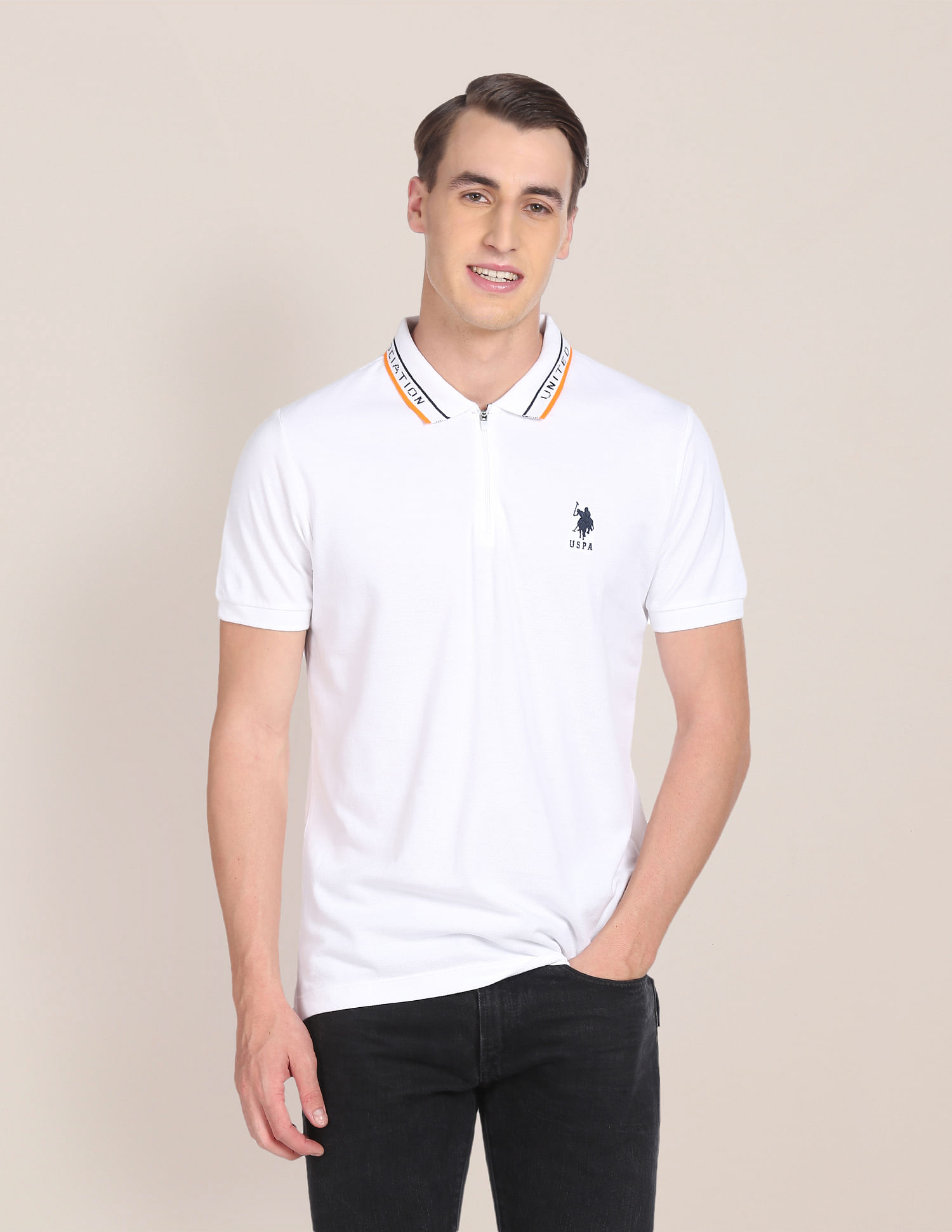 U.S. Polo Assn. Pure Cotton Solid Polo Shirt