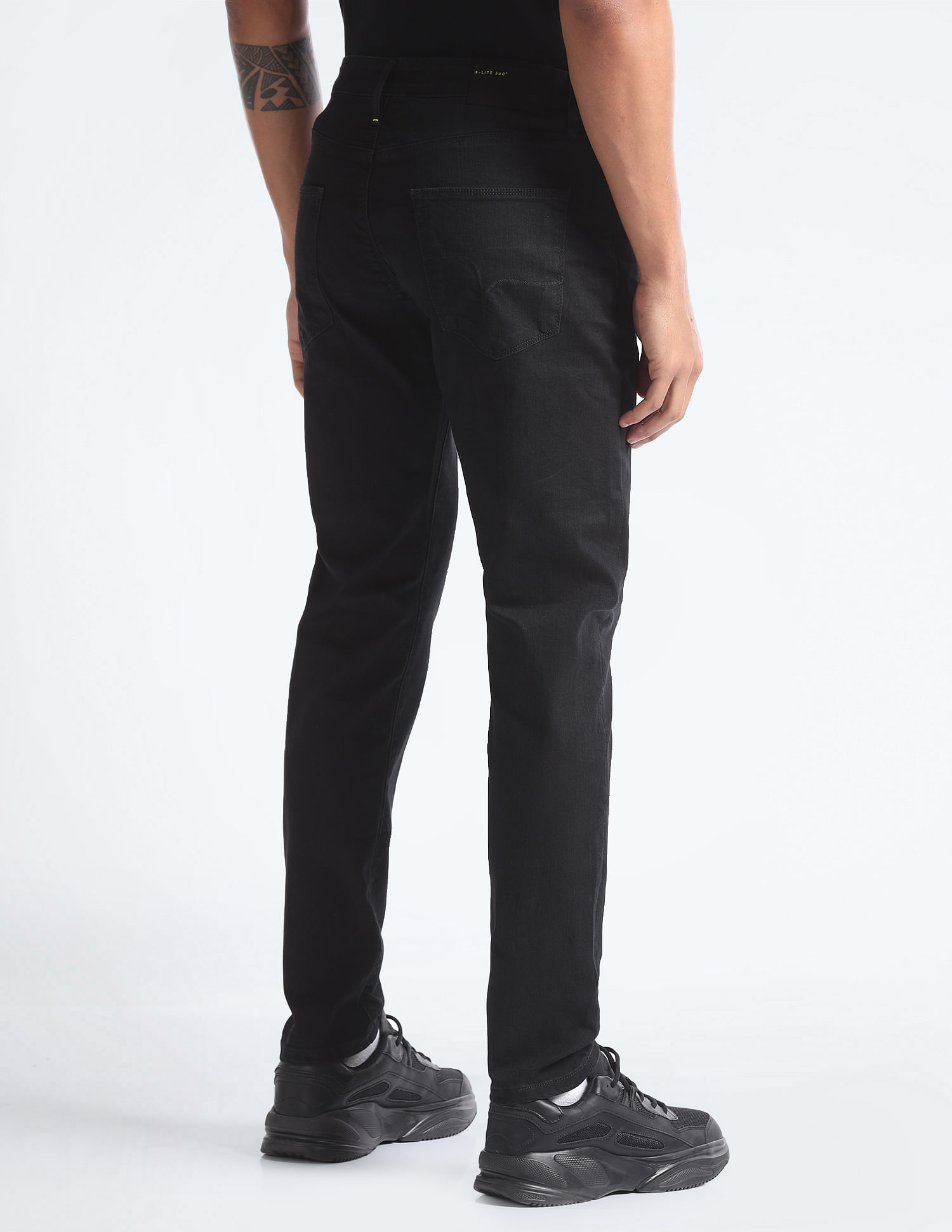 Flying Machine Slash Slim Tapered Rinsed Jeans
