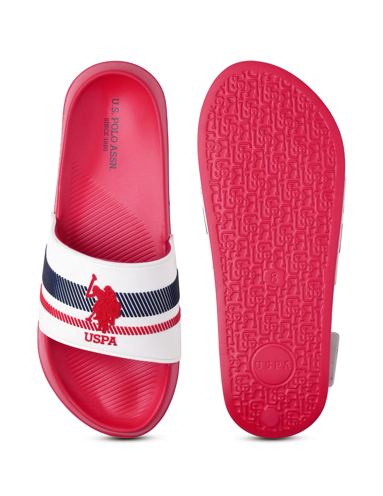 U.S. Polo Assn. Men Rafa Printed Sliders