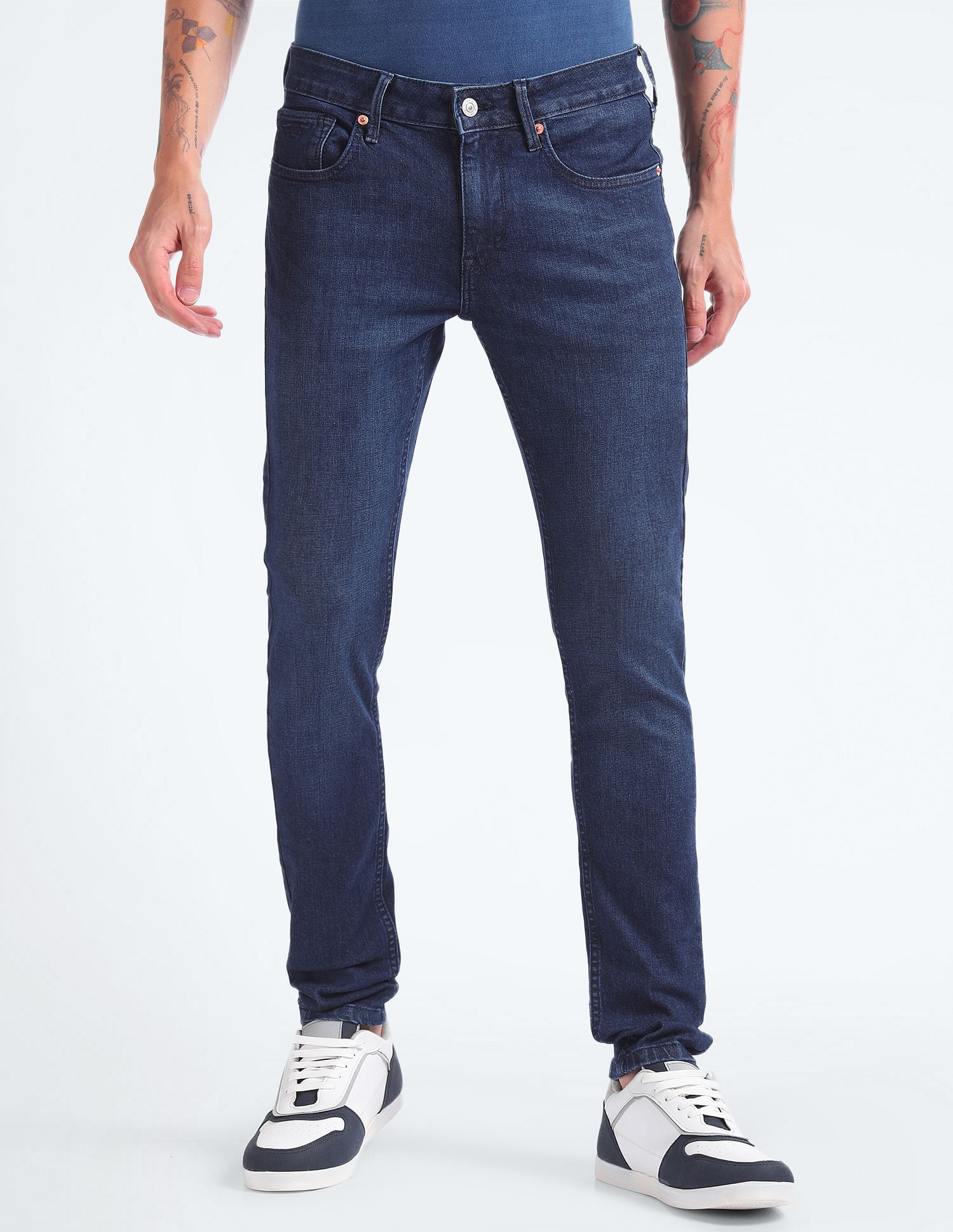 Flying Machine Jackson Super Skinny Rinsed Jeans