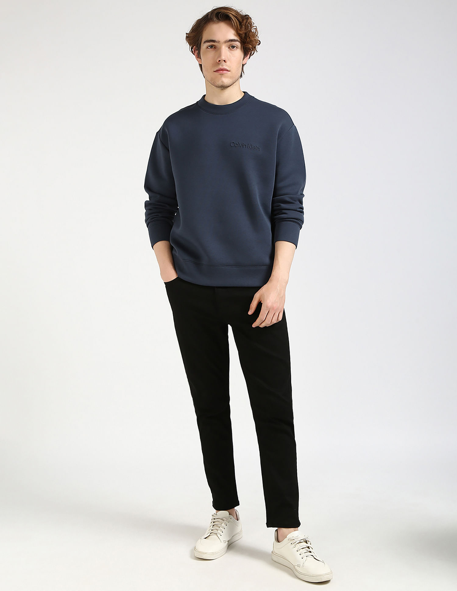 Buy Calvin Klein Jeans Spacer Embossed Logo Sweatshirt