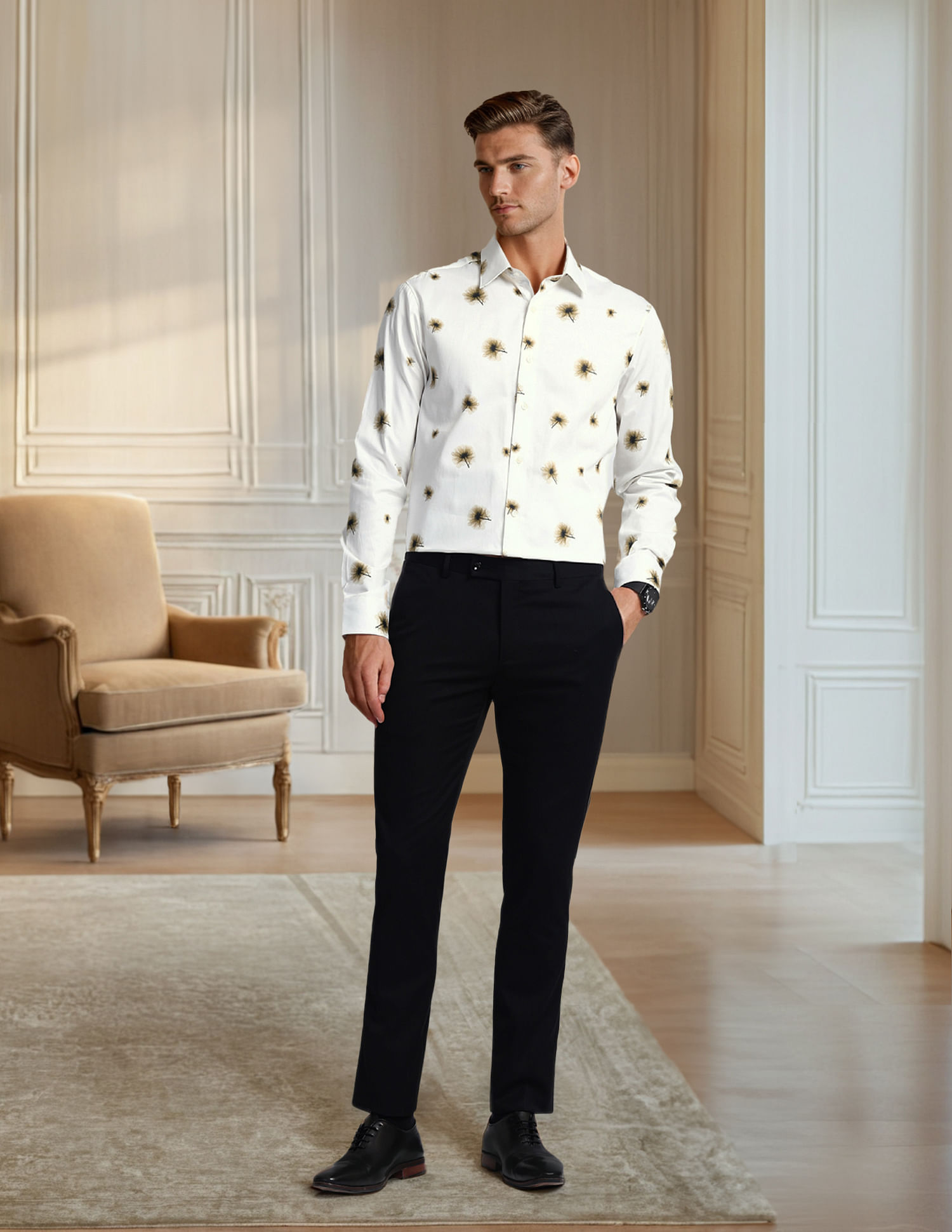 Arrow 1851 Digital Print Tailored Shirt