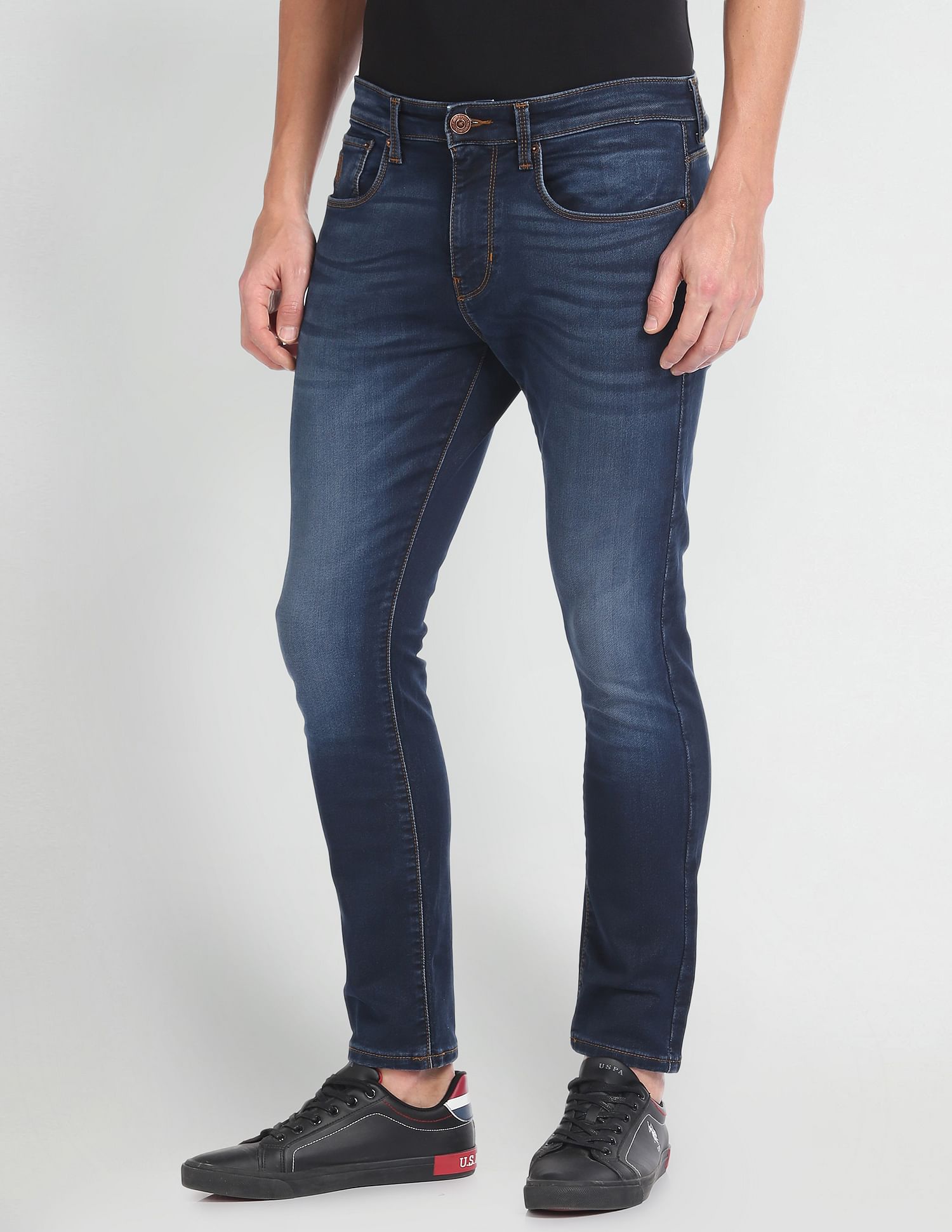 U.S. Polo Assn. Denim Co. Henry Cropped Fit Blue Jeans