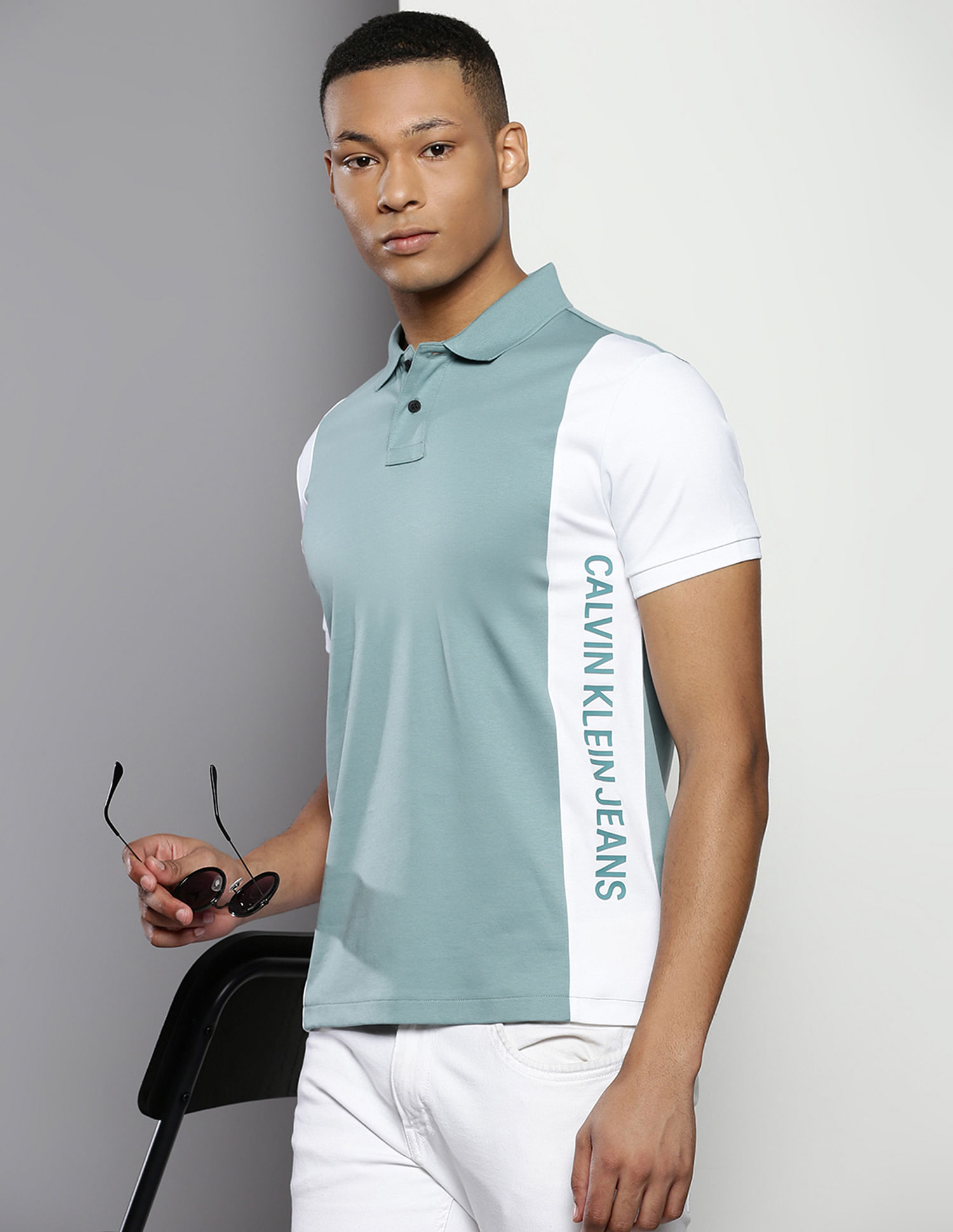 Buy Calvin Klein Short Sleeve Color Block Polo Shirt NNNOW