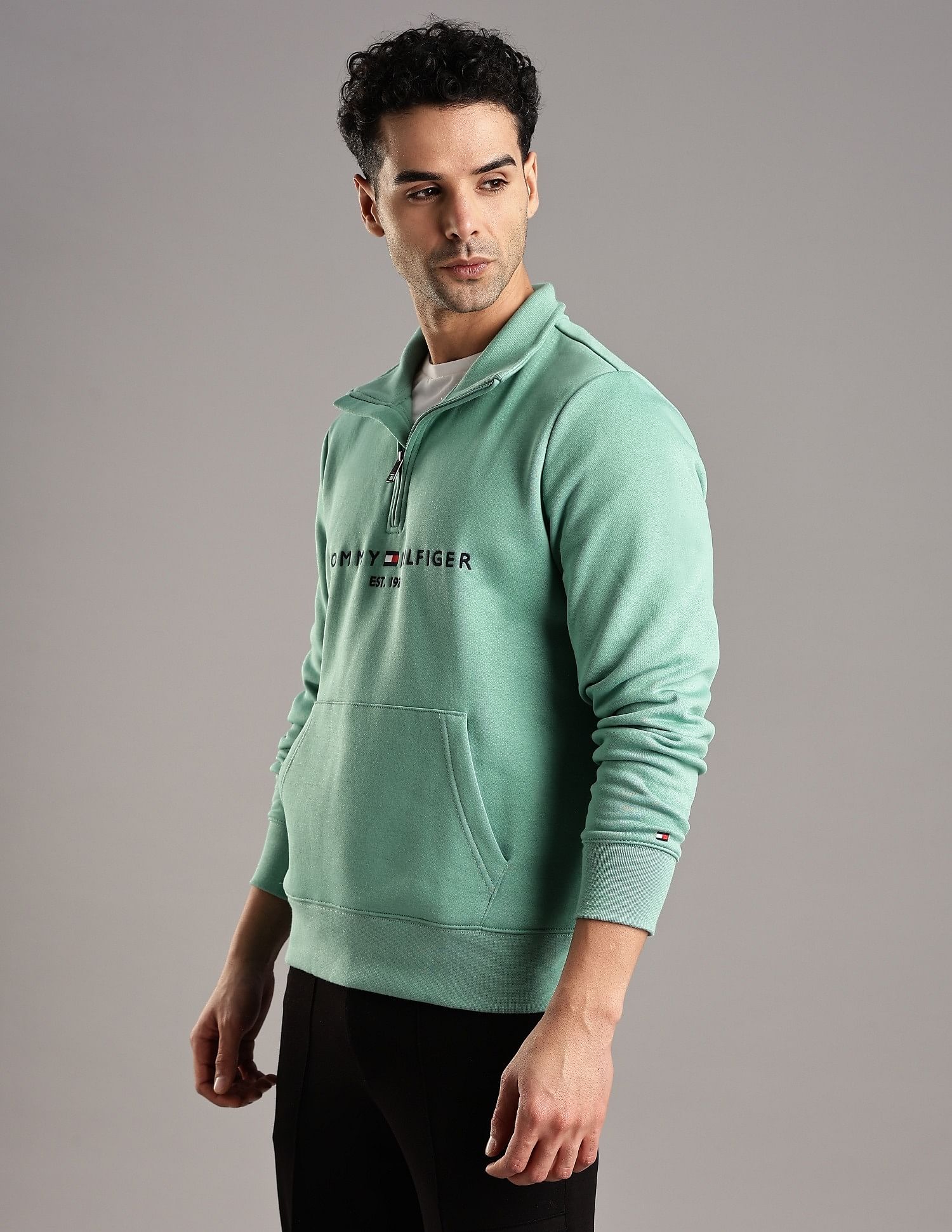 Tommy Hilfiger Embroidered Logo Regular-Fit Cotton Sweatshirt