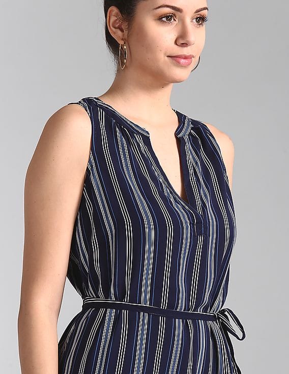 chinese dress ladies GAP Womens Knit Midi Dress Black Stripe L Petite at Amazon Women's Clothing  store main image 0