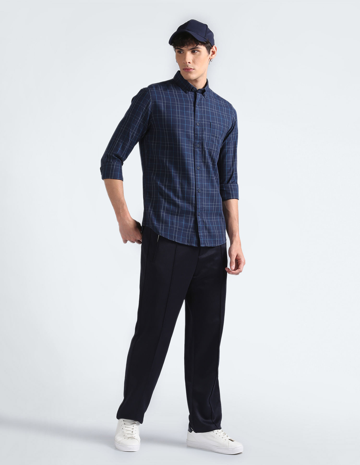 Flying Machine Tartan Check Twill Shirt