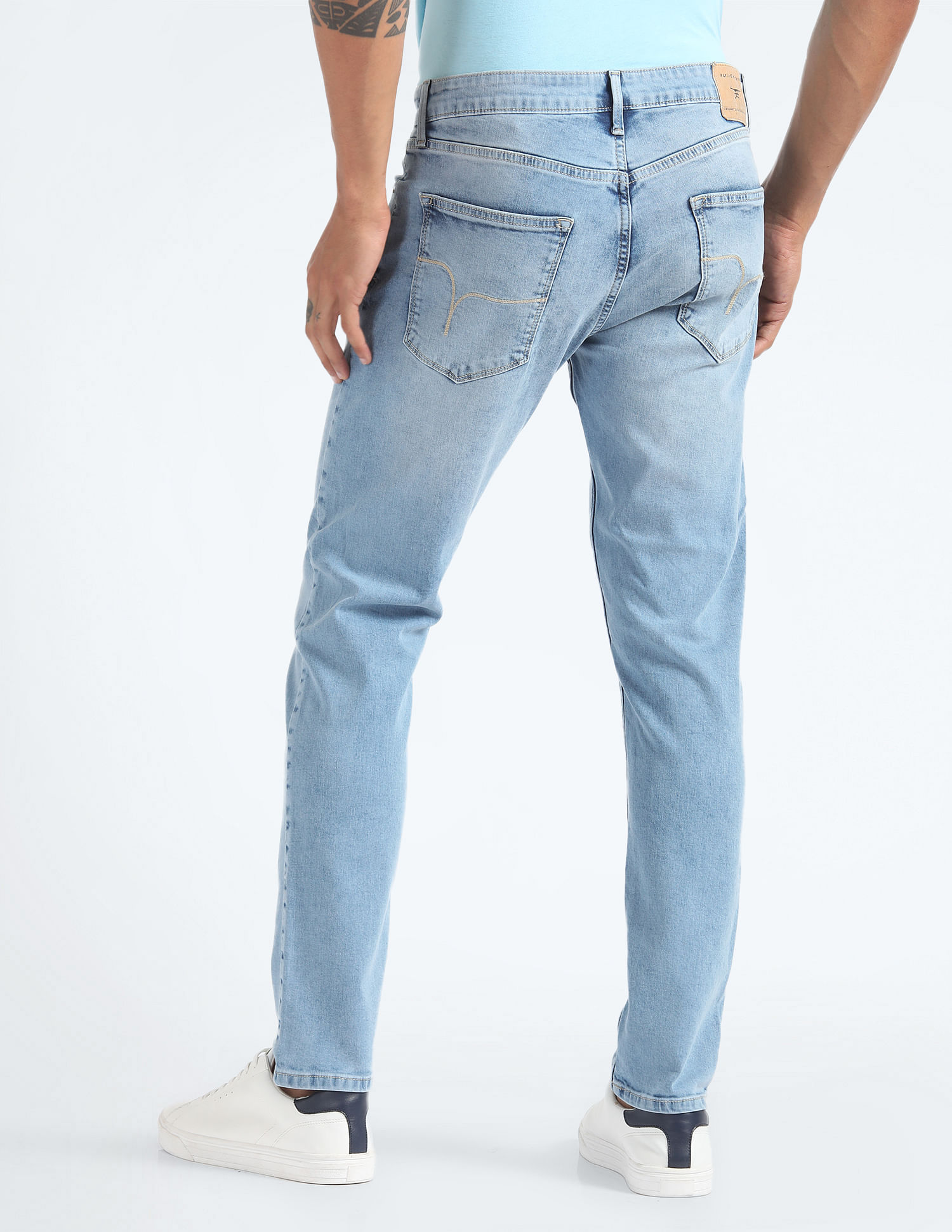 Flying Machine Slash Slim Tapered Stone Wash Jeans
