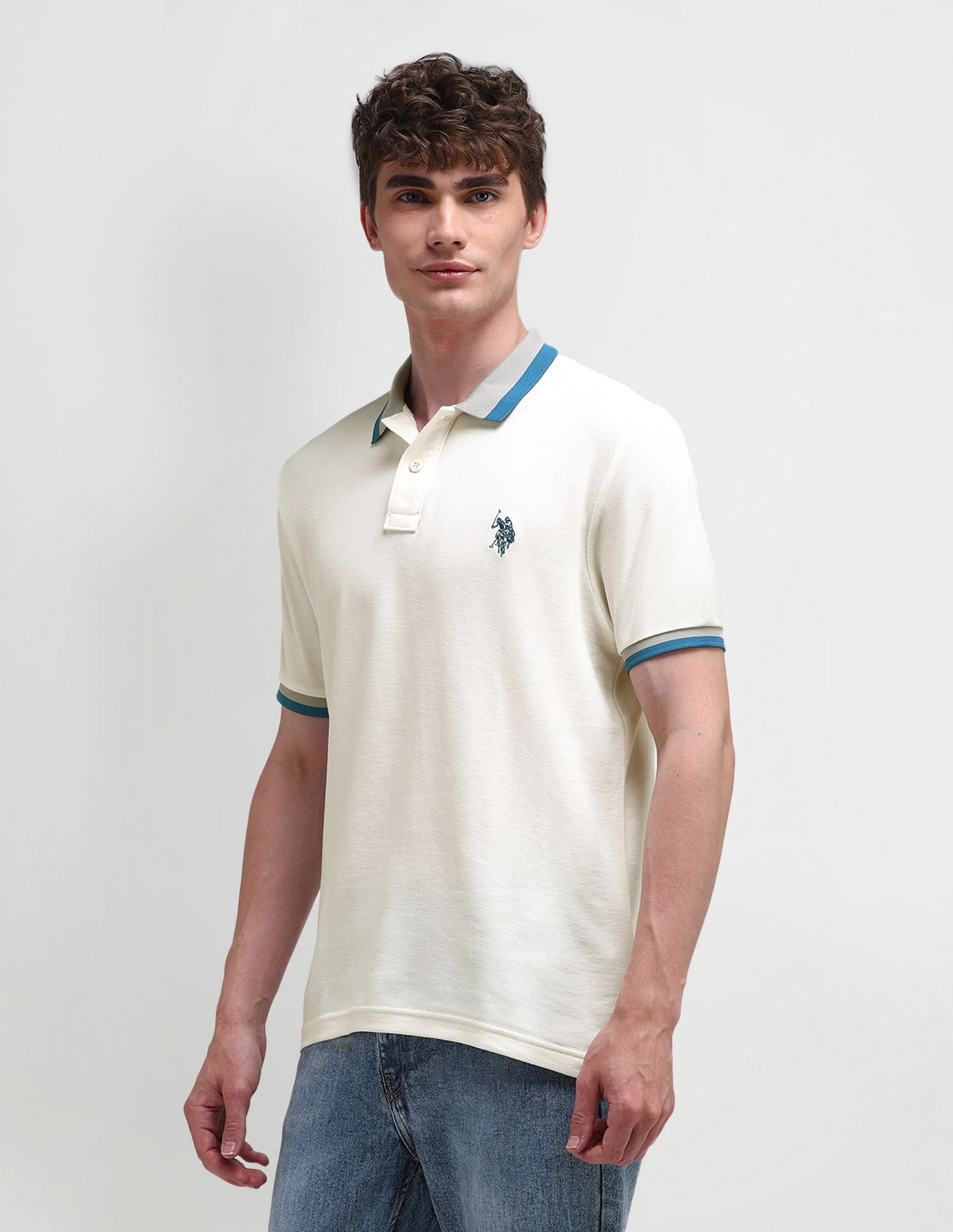 U.S. Polo Assn. Denim Co. Muscle Fit Solid Polo Shirt