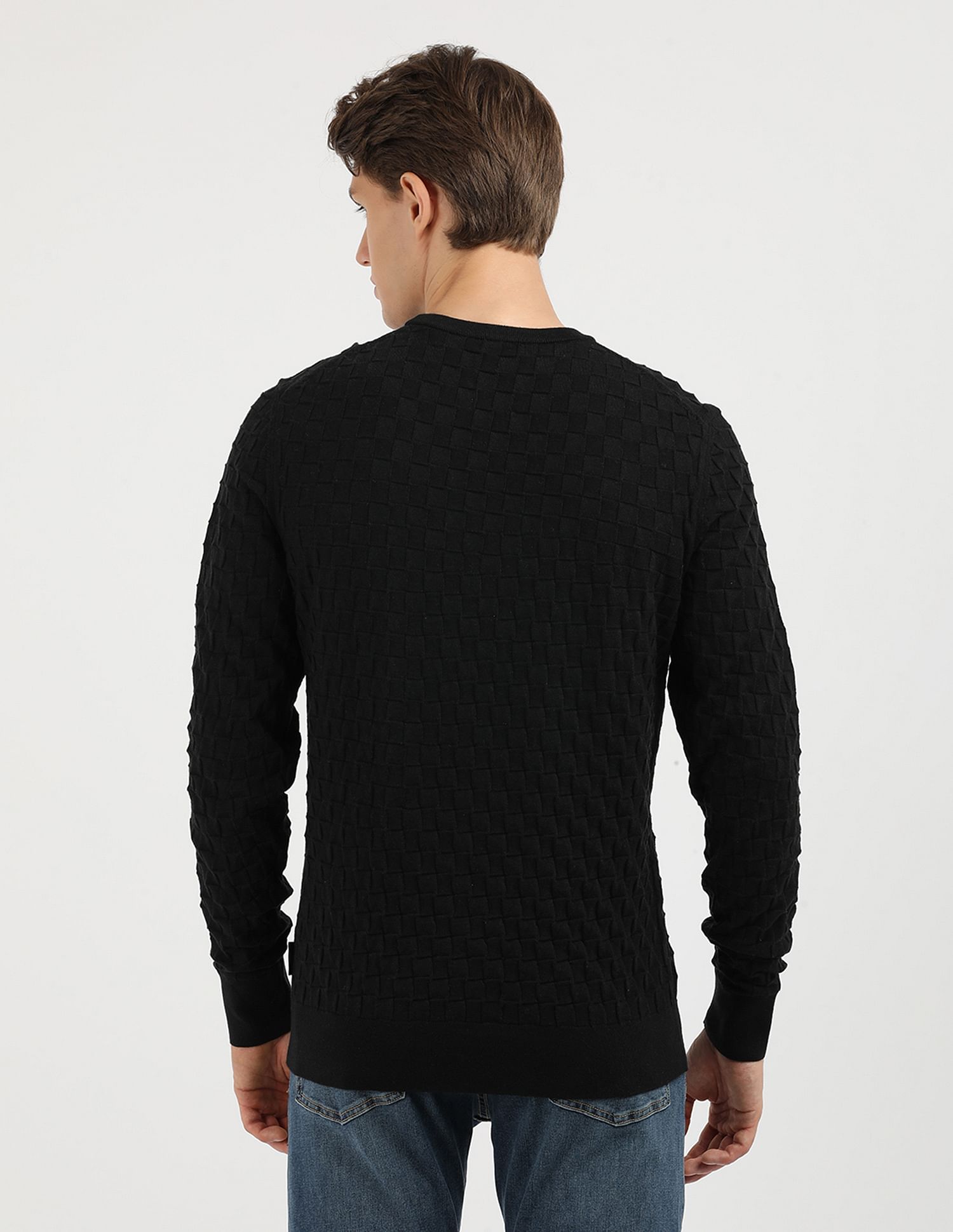 Calvin Klein Jeans Basket Weave Cotton Sweater