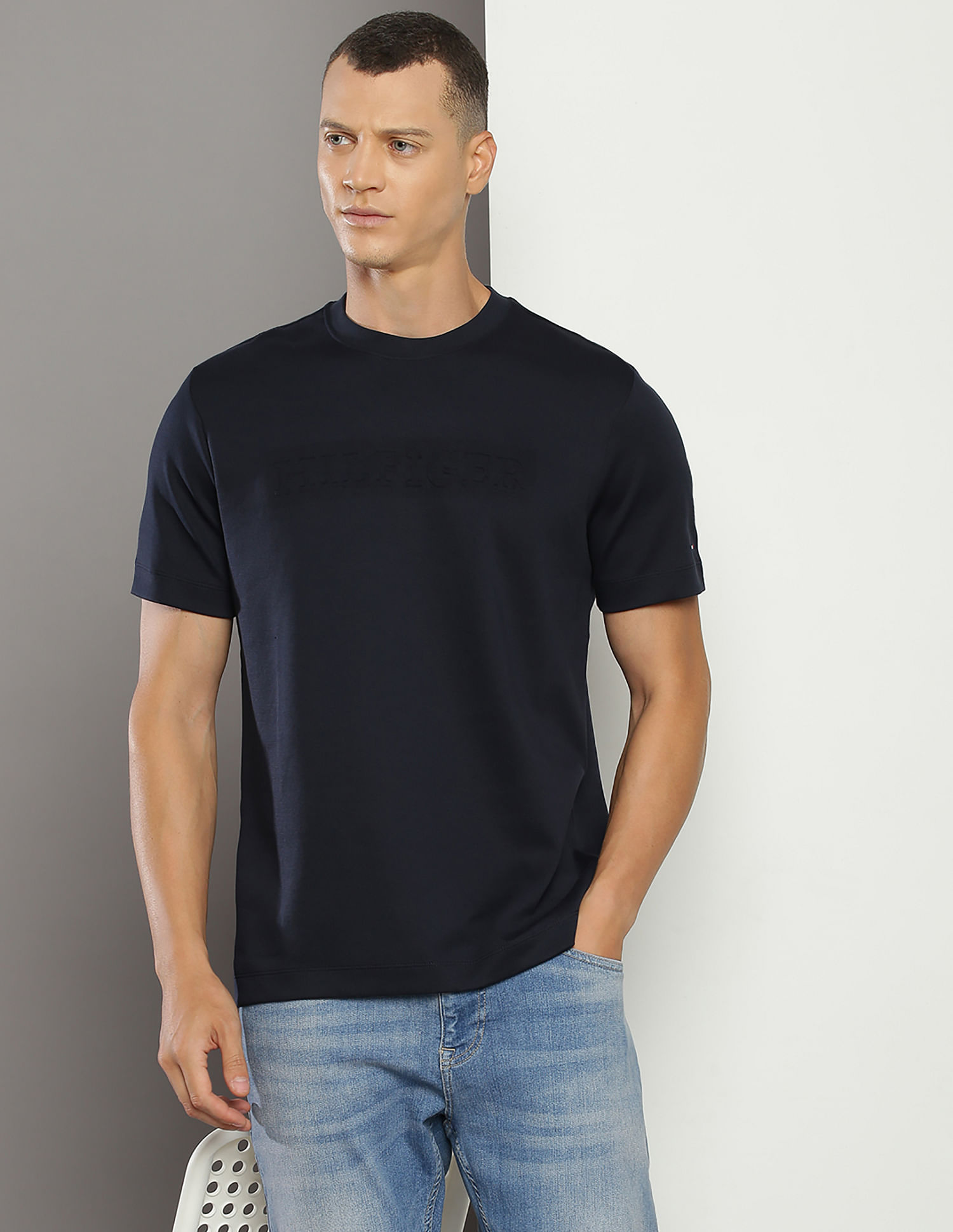 Tommy Hilfiger Crew Neck Pique Monotype T-Shirt