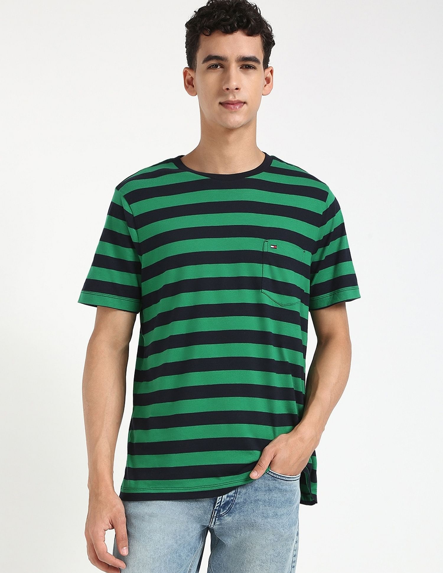 Tommy Hilfiger Striped Regular-Fit Cotton T-Shirt