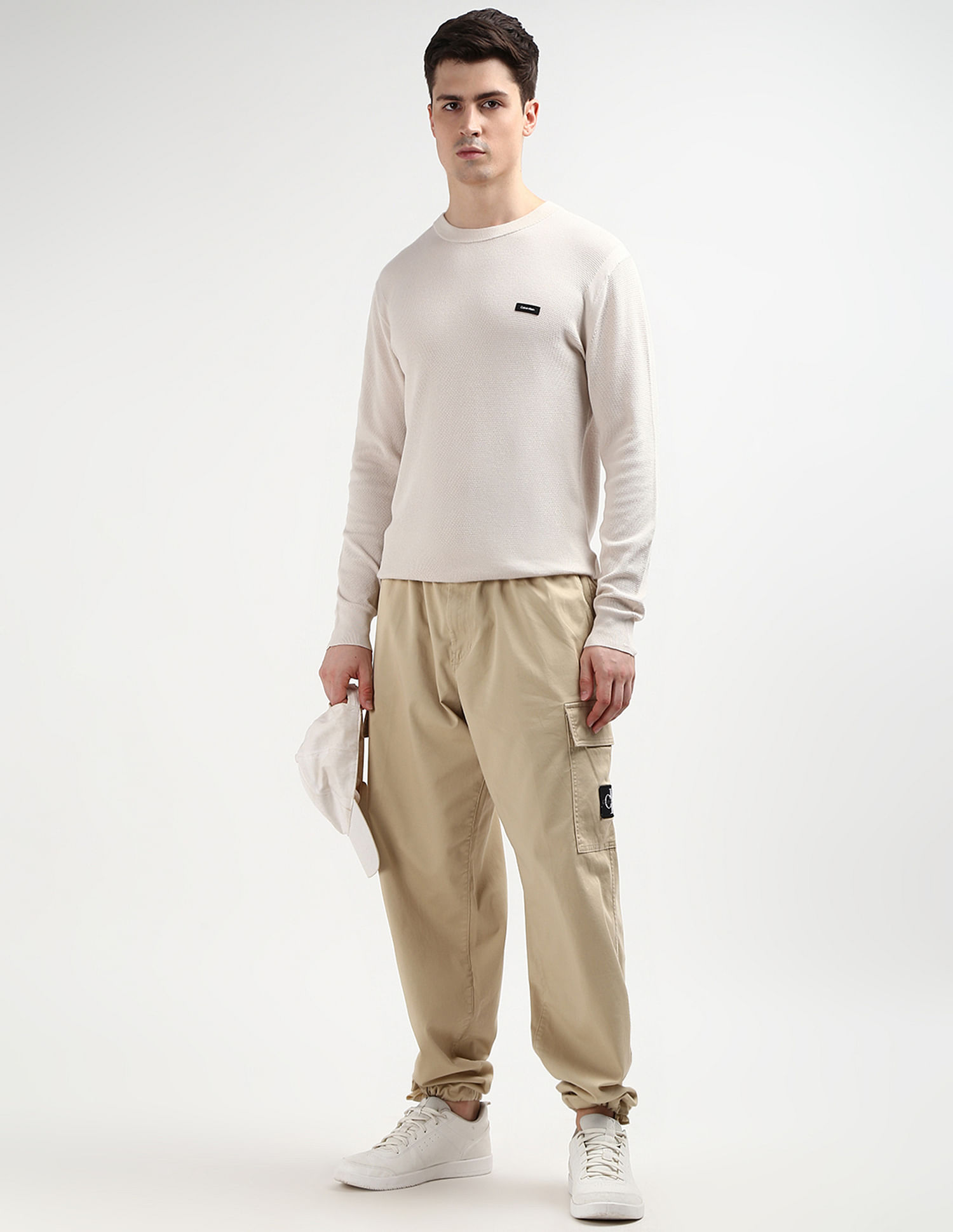 Calvin Klein Crew Neck Textured Sweater