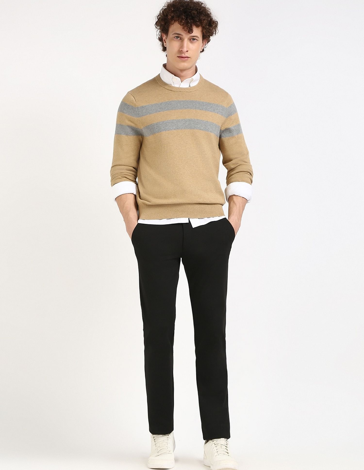 Tommy Hilfiger Striped Regular-Fit Cotton Sweater