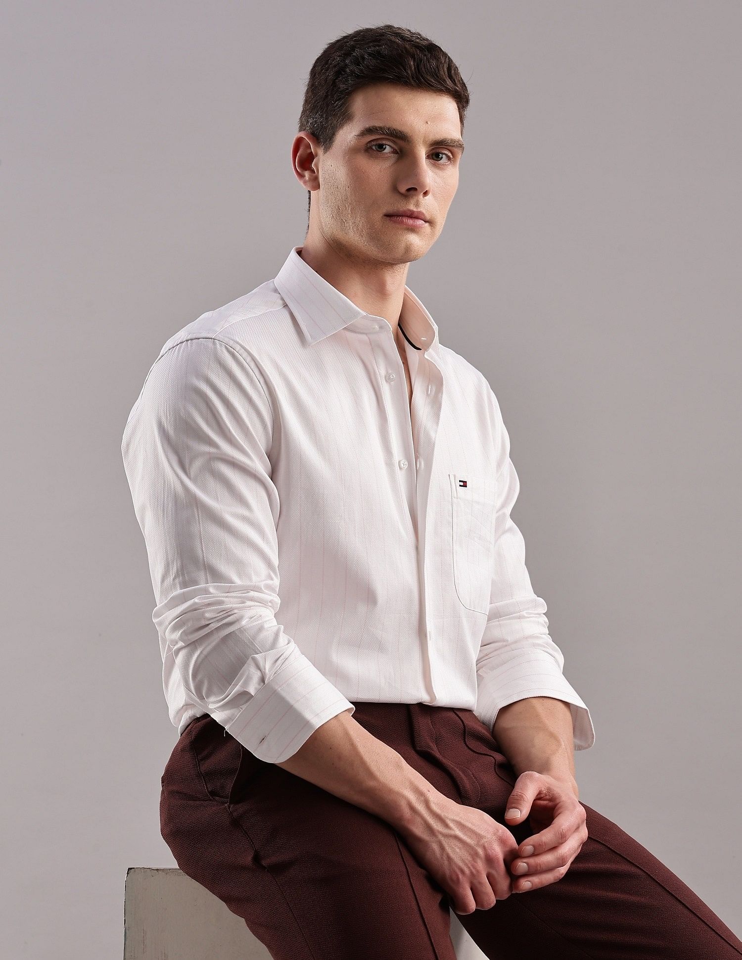 Tommy Hilfiger Striped Regular-Fit Cotton Shirt