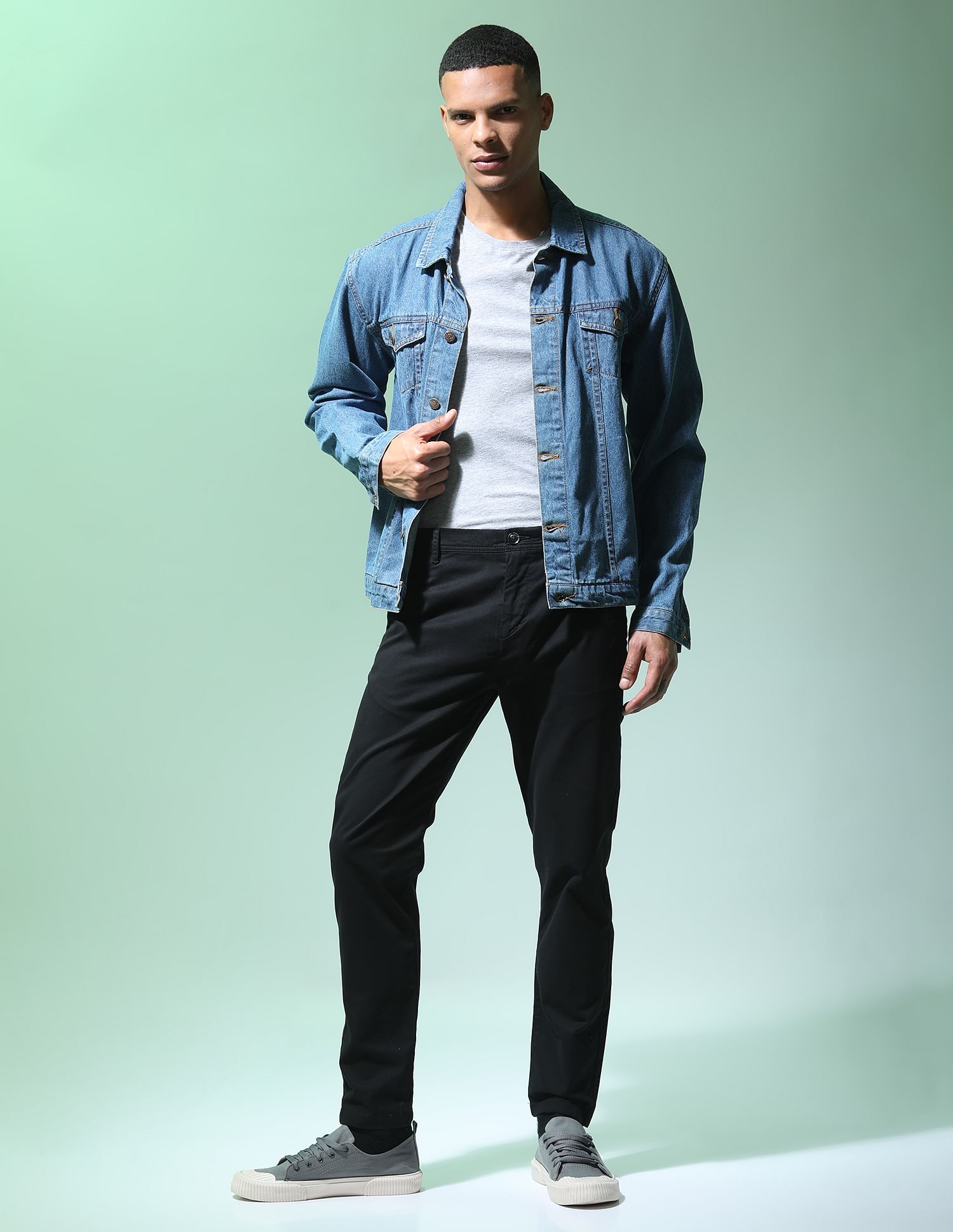Flying Machine Twill Solid Trousers