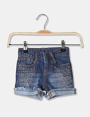 studded jean shorts