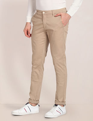 U S Polo Assn Austin Trim Fit Solid Trousers