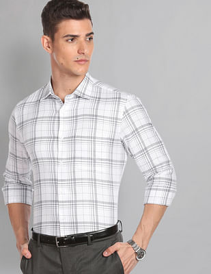 Ad By Arvind Pure Cotton Evening Formal Shirt