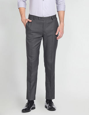 Arrow Solid Dobby Formal Trousers