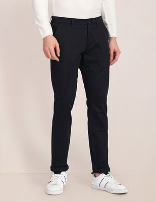 U S Polo Assn Austin Trim Fit Solid Trousers