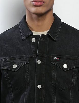 Tommy hilfiger cheap black denim jacket