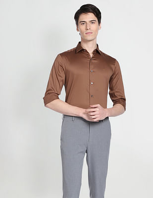 Buy Brown Shirts for Men by YOVISH Online  Ajiocom