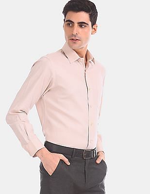 mens beige formal shirt