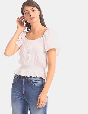 Buy Riley Scoop Top White Online