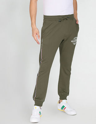 Buy U.S. POLO ASSN. Black Mens 2 Pocket Solid Track Pants | Shoppers Stop