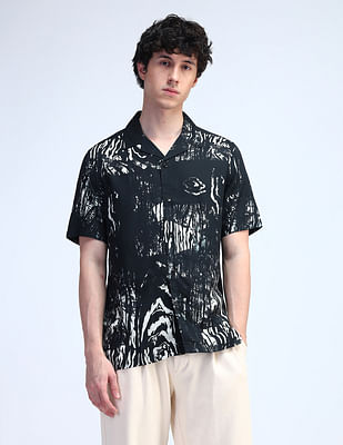 Flying Machine Printed Regular Fit Twill Shirt