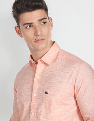 Arrow Sports Heathered Slim Fit Casual Shirt