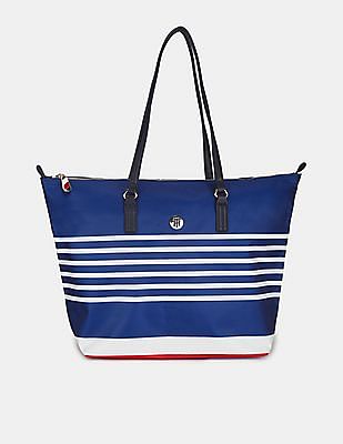 tommy hilfiger striped tote bag