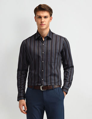 Arrow Vertical Striped Slim Fit Shirt