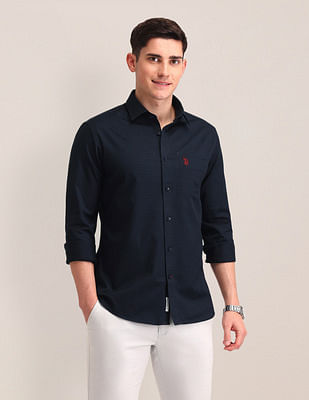 U S Polo Assn Tailored Fit Dobby Shirt