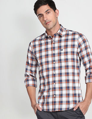 Arrow Sports Tartan Check Manhattan Slim Fit Casual Shirt