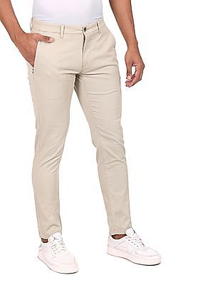 U S Polo Assn Flat Front Solid Casual Trousers