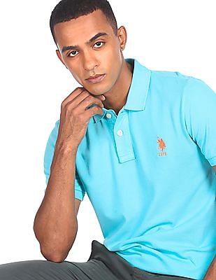 U S Polo Assn Solid Cotton Polo Shirt