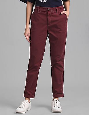 girlfriend twill stripe chinos