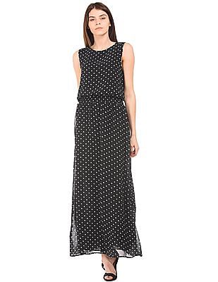 womens black polka dot dress