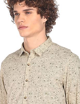 Buy Beige Shirts for Men by NETPLAY Online