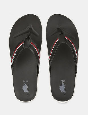 U S Polo Assn Men Brand Taping Broad V-Strap Tint Flip Flops