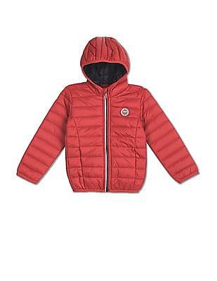 U S Polo Assn Kids Long Sleeve Hooded Puffer Jacket