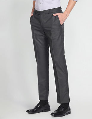 Arrow Self Designed Dobby Formal Trousers