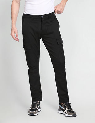 Flying Machine Slim Fit Twill Cargo Trousers