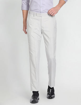 Arrow Solid Dobby Formal Trousers