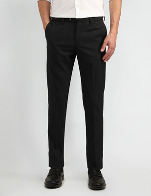 Arrow Solid Slim Fit Trousers