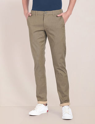 U S Polo Assn Geometric Print Mid Rise Chinos